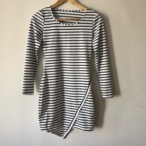 Tobi long sleeve striped mini dress